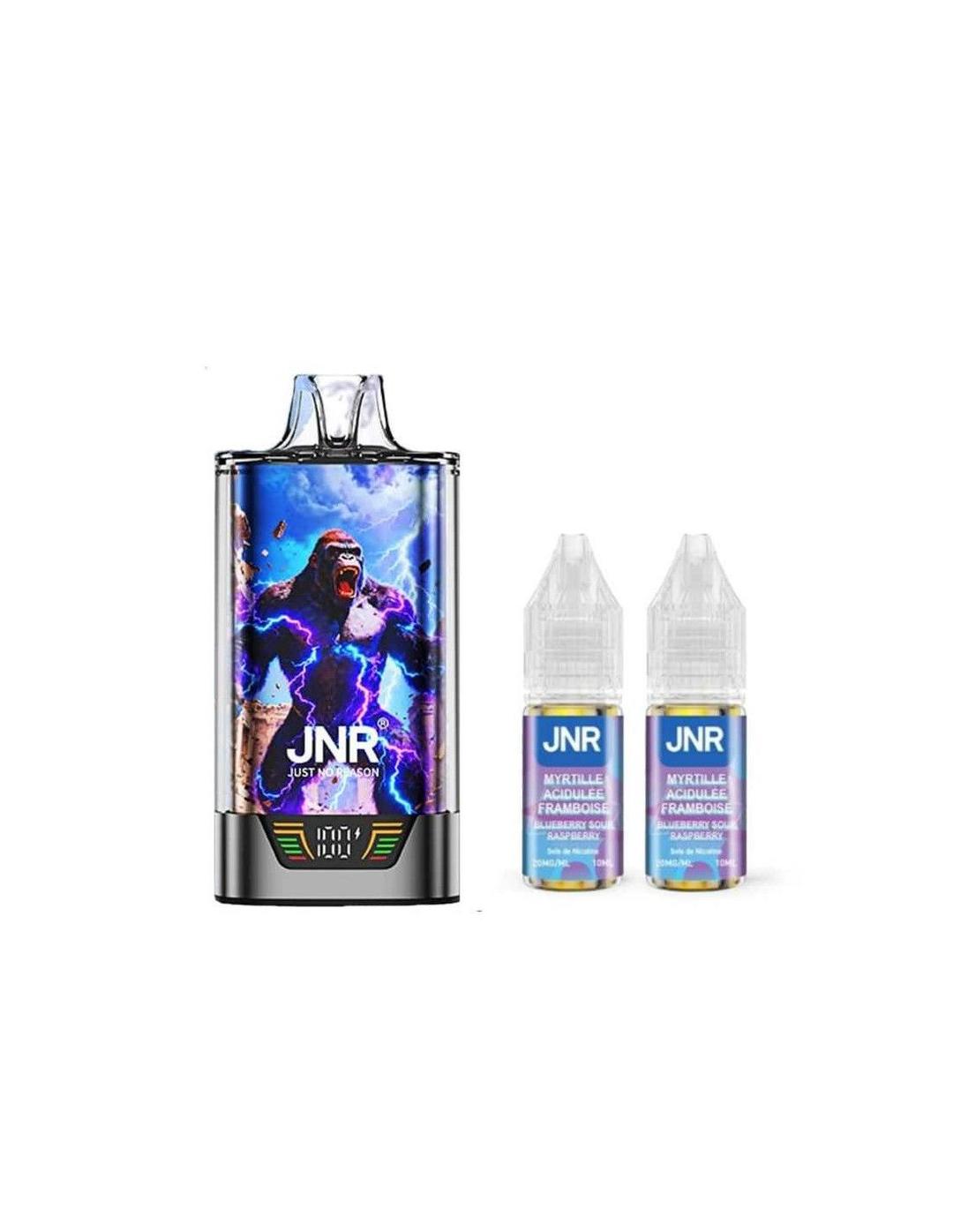 Kit Gorilla X 43000 1000mah 15ml (2x10ml 20mg) JNR Myrtille Framboise Glacée