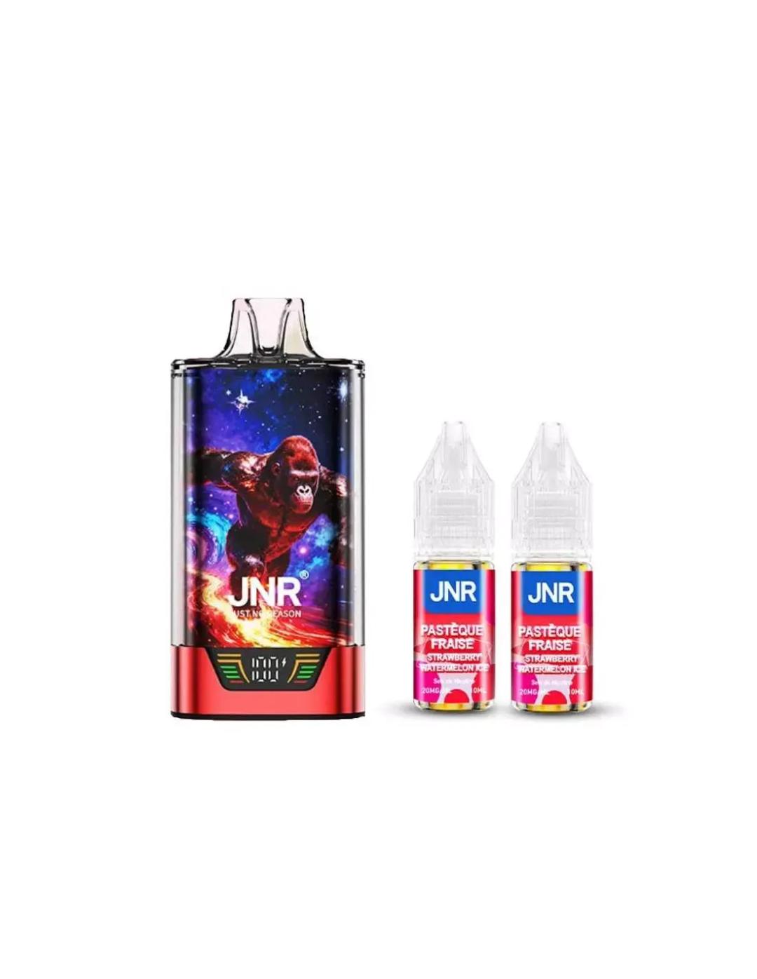Kit Gorilla X 43000 1000mah 15ml (2x10ml 20mg) JNR Pastèque Fraise Glacée